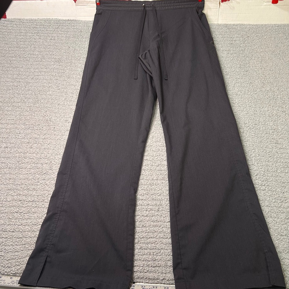 Healing Hands Purple Label Scrub Pants M Grey Wide Leg Yoga Comfort Nurse Doc